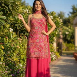 Paavya Embroidered Sharara Suit Set -(PMFSU001)